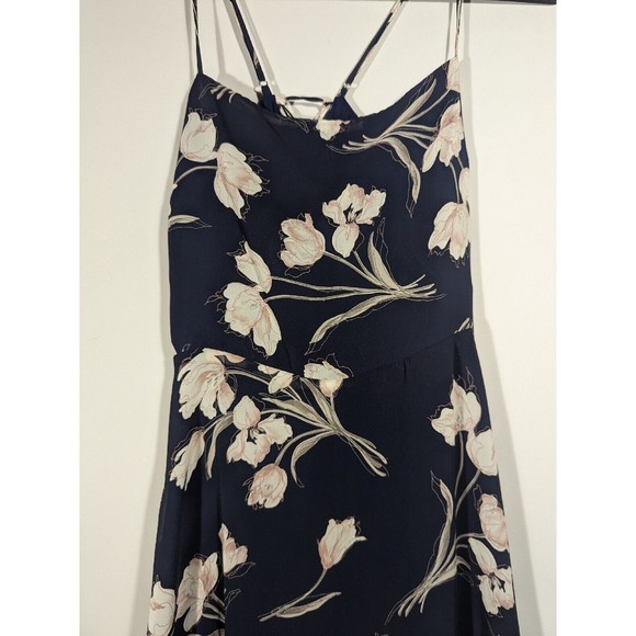 Lulus Womens Blooming Beauty Navy Blue Floral Print Mini Dress Sz XL Party - Picture 6 of 9